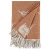 Highland Cow throw in Rust