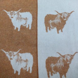 Highland Cow throw in Rust