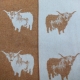 Plaid Highland Cow coloris Rouille