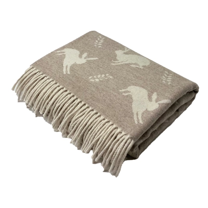 Wildlife Hare throw, Fawn colour