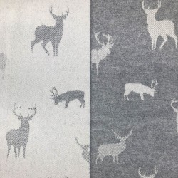Plaid Wildlife Stag coloris Gris