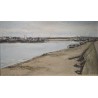 Tableau \"Chenal à Gravelines\" signé R. WEBER
