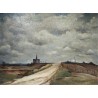 Tableau \"Eglise\" signé BRESSLER
