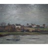 Tableau \"Au bord de l\'étang\" signé BRESSLER 39