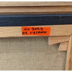 Tableau \"Au bord de l\'étang\" signé BRESSLER 39