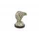 Bronze "Ours polaire" argenté, socle en marbre