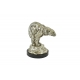 Bronze "Ours polaire" argenté, socle en marbre