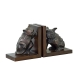 Paire de serre-livres Chien et Chat en bronze