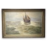 Tableau \"Marine\" signé Alb. Is. DE VOS