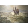 Tableau \"Marine\" signé Alb. Is. DE VOS