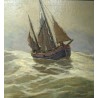 Tableau \"Marine\" signé Alb. Is. DE VOS