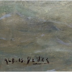 Tableau \"Marine\" signé Alb. Is. DE VOS