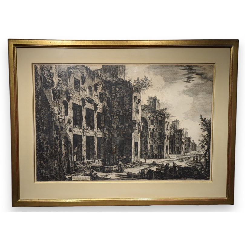 Gravure "Terme di Diocleziano" signée PIRANESI