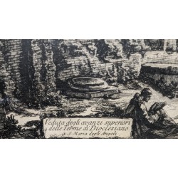 Gravure "Terme di Diocleziano" signée PIRANESI