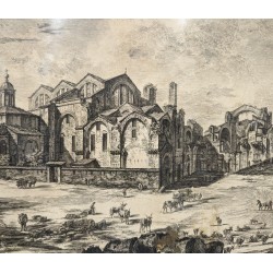 Gravure "Terme di Diocleziano" signée PIRANESI