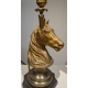 Lampe tête de cheval en bronze CHARLES