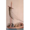 Paire de peintures chinoises \"Barques\"