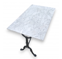 Table de bistrot plateau marbre par GODIN