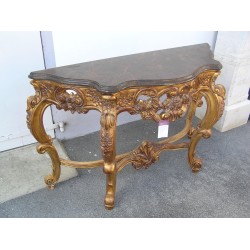 Regency-style console table in gilded wood, by Moinat SA – Antiques and home décor