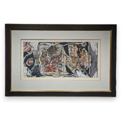Tableau \"Composition\" signé DOUCET