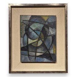 Tableau \"Compositiona abstraite\" signé ML