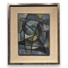 Tableau \"Compositiona abstraite\" signé ML