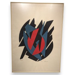 Litho "Compositiona abstraite" signé Lino MELANO