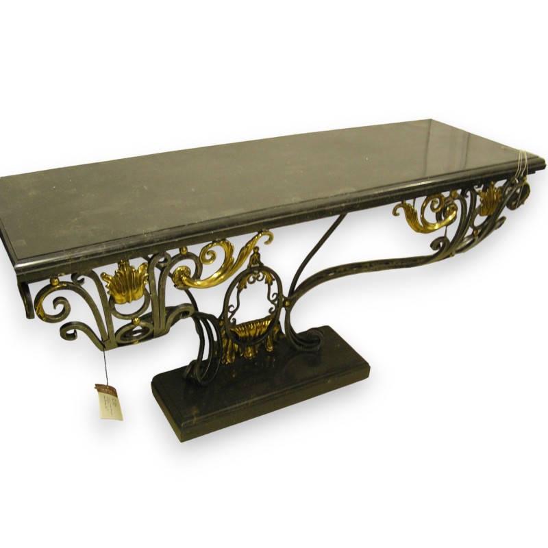 Regency-style wrought-iron console table, from  Moinat SA  - Antiques and home décor