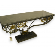 Console Regency style wrought iron,