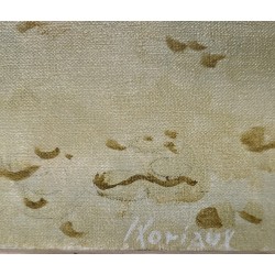 Tableau \"La plage\" signé LORIAUX