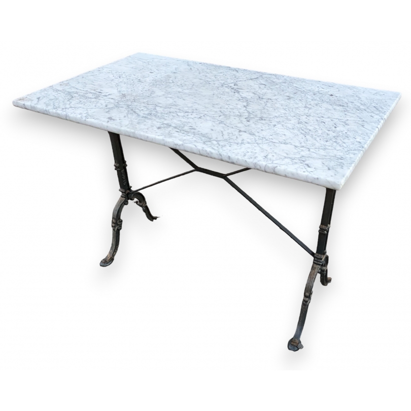 Table de bistrot plateau marbre par GODIN