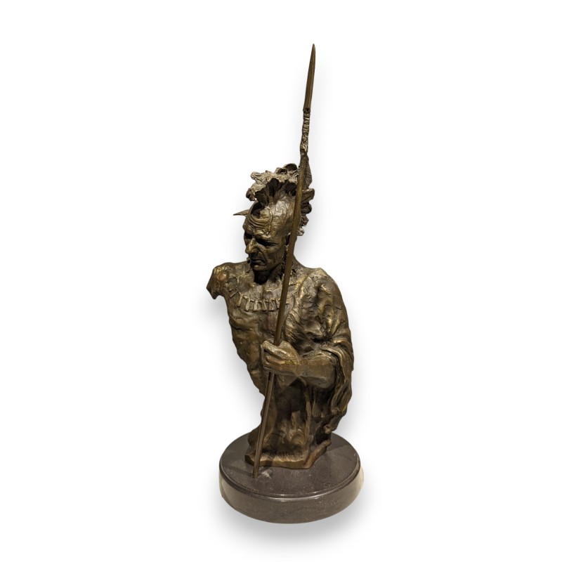 Buste d\'indien en bronze