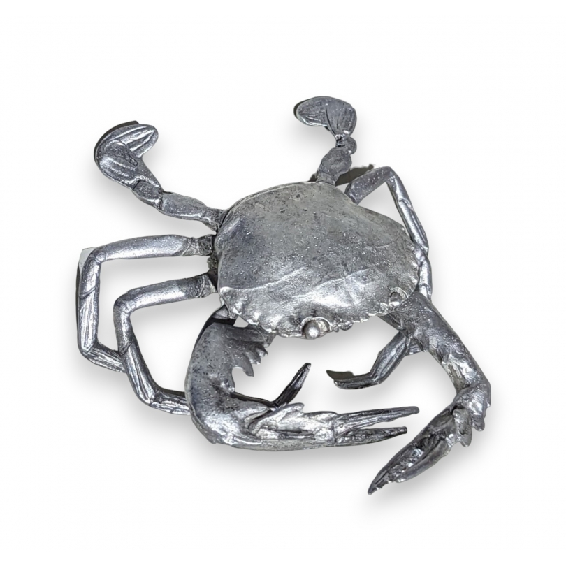 Crabe en bronze argenté