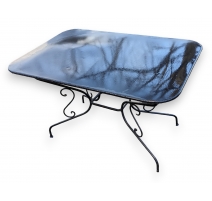 Table rectangulaire en fer forgé noire