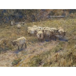 Aquarelle "Changing pastures" signée ES WATERLOW