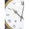 Neuchâtel-style clock in black and gold lacquered wood