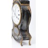 Neuchâtel-style clock in black and gold lacquered wood