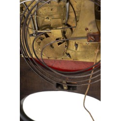Neuchâtel-style clock in black and gold lacquered wood