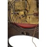 Neuchâtel-style clock in black and gold lacquered wood
