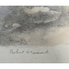Gravure "Couple de blaireaux", signée HAINARD