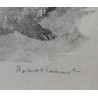 Gravure "Tas de blaireaux", signée HAINARD