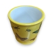 Cache-pot rond jaune papillons - Petit