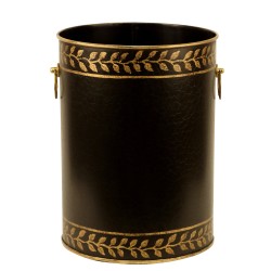 Black sheet metal wastepaper basket at  Moinat SA  - Antiques and home décor