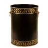 Black sheet metal wastepaper basket at  Moinat SA  - Antiques and home décor