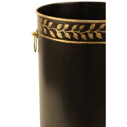 Black sheet metal wastepaper basket at  Moinat SA  - Antiques and home décor
