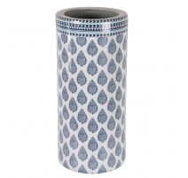 Porte-parapluie blanc en bois foncé, design moderne original