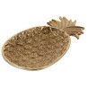 Plat \"Ananas\" en métal doré - Grand