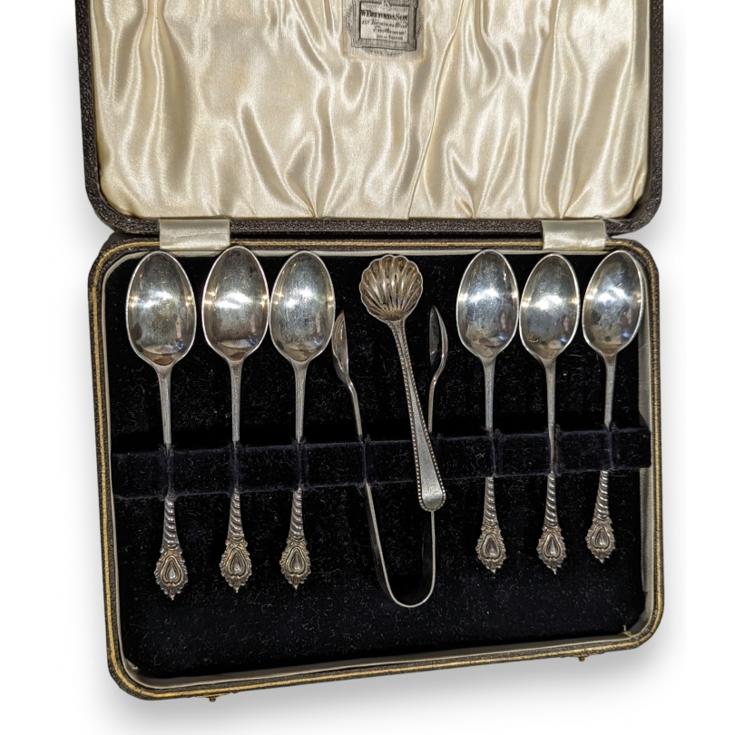 Coffret de 6 cuillères en argent