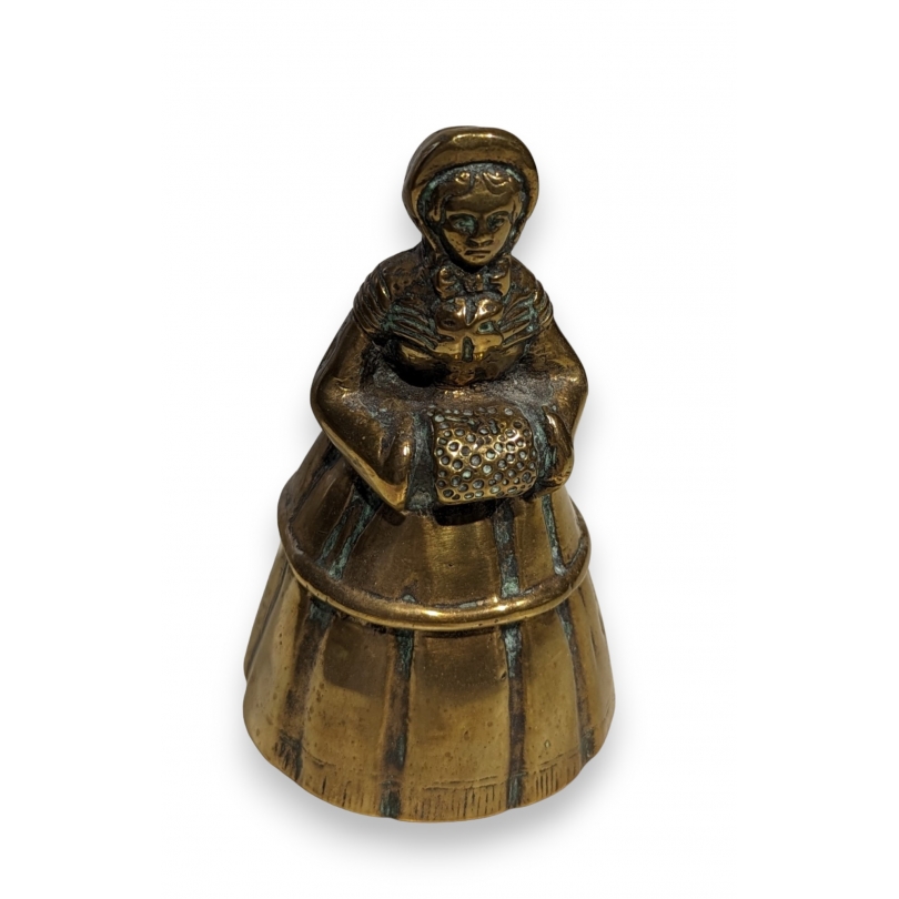 Cloche Dame à la crinoline en bronze