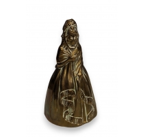 Cloche Dame à la crinoline en bronze